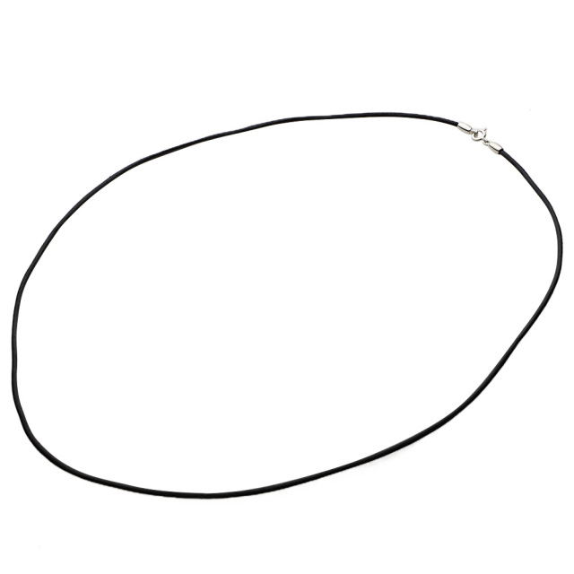 cenote s0725【レザーアクセサリー】 黒革紐 レザーネックレス シルバーフック