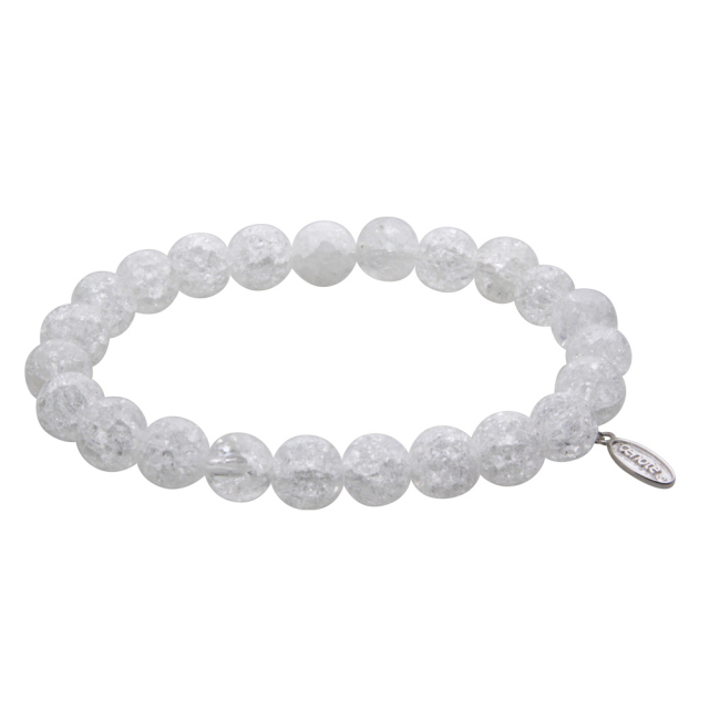 cenote t0603 【パワーストーン アクセサリー】 クラック水晶8mm玉ブレスレット