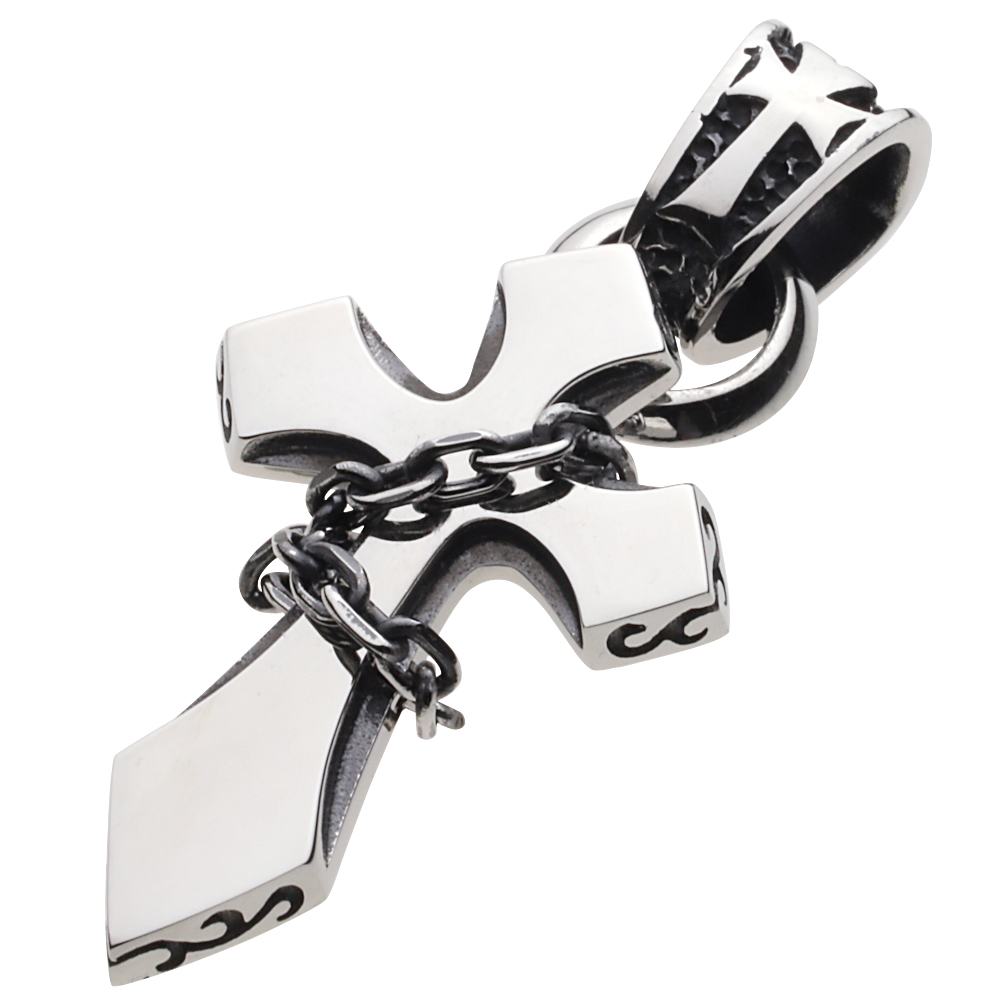 cenote p0313ss 【ステンレスアクセサリー】 クロスチェーンペンダント