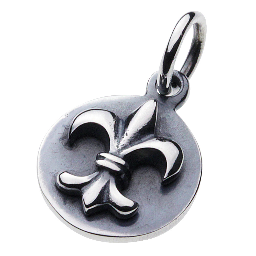 cenote p0375 【シルバーアクセサリー】 百合の紋章メダイペンダント