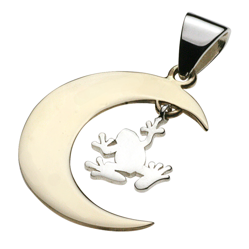 cenote p0430 【シルバーアクセサリー】 三日月カエルペンダント