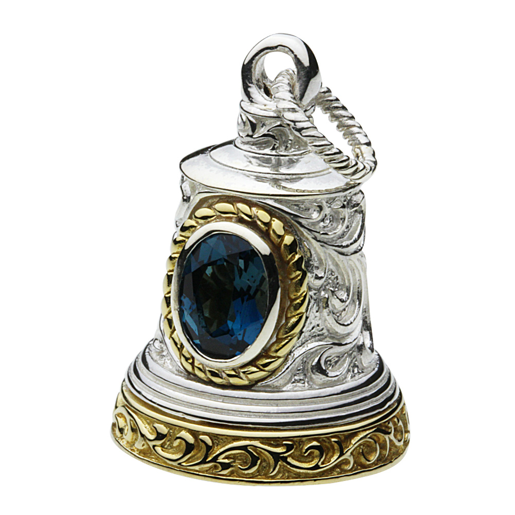 cenote p0598 【シルバーアクセサリー】 アラベスクスイングベルペンダント ロンドンブルートパーズ