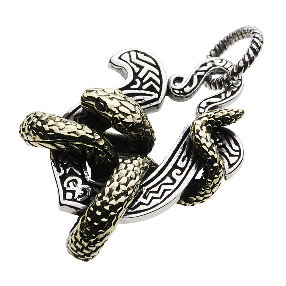 cenote p0615 【シルバーアクセサリー】 スネーク馬蹄ペンダント