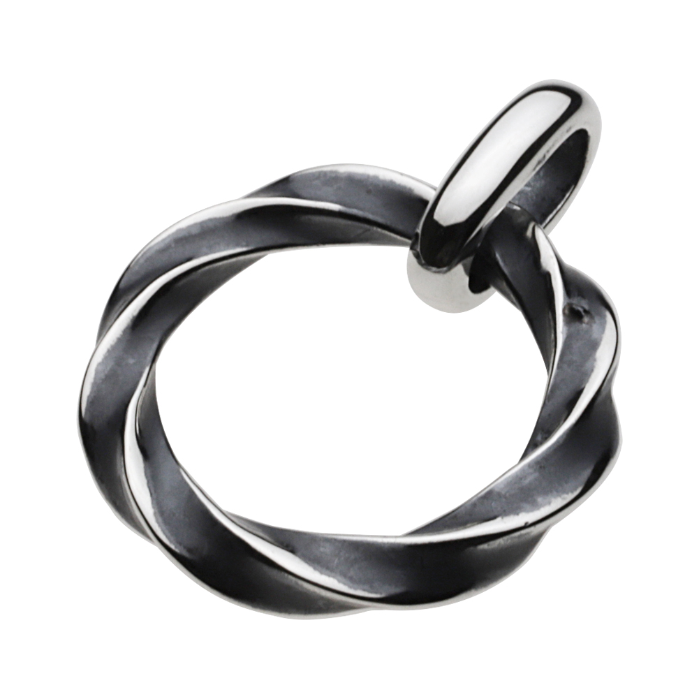 cenote p0768 【シルバーアクセサリー】 ツイスト サークル ペンダント