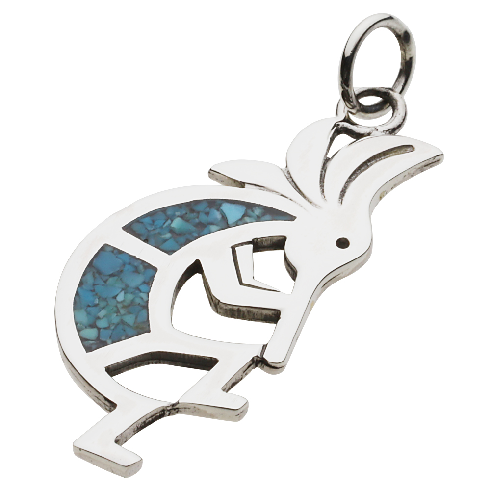 cenote p0777 【シルバーアクセサリー】 ココペリ ターコイズ ペンダント