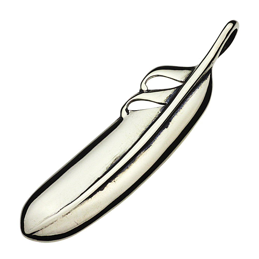 cenote p3003 【ホワイトメタルアクセサリー】 ネイティブフェザーペンダント