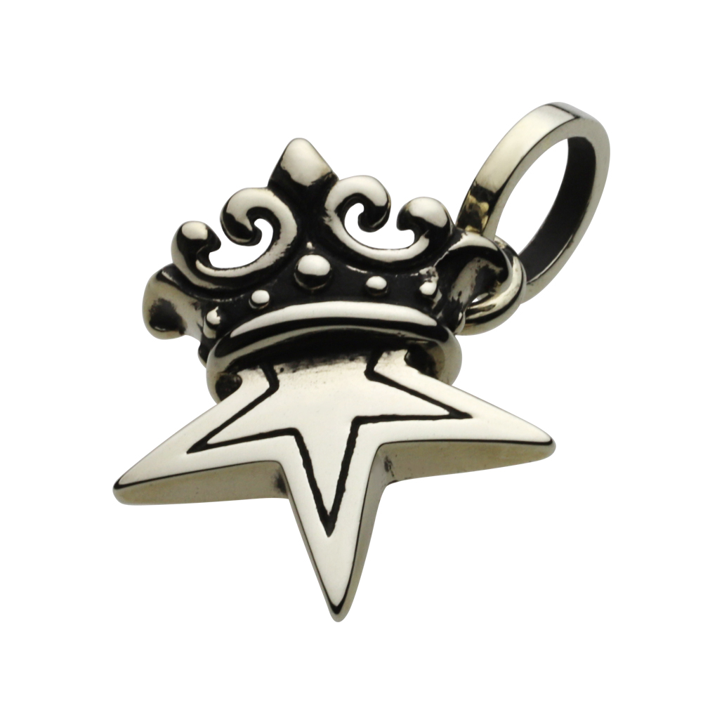 cenote p3016 【ホワイトメタルアクセサリー】 スタークラウンペンダント