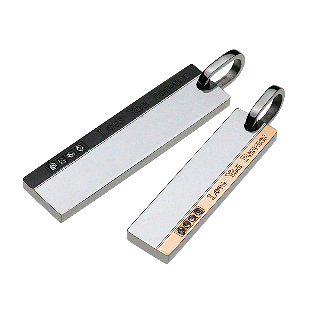 cenote p5001 【ステンレスアクセサリー】 ペアプレートペンダント