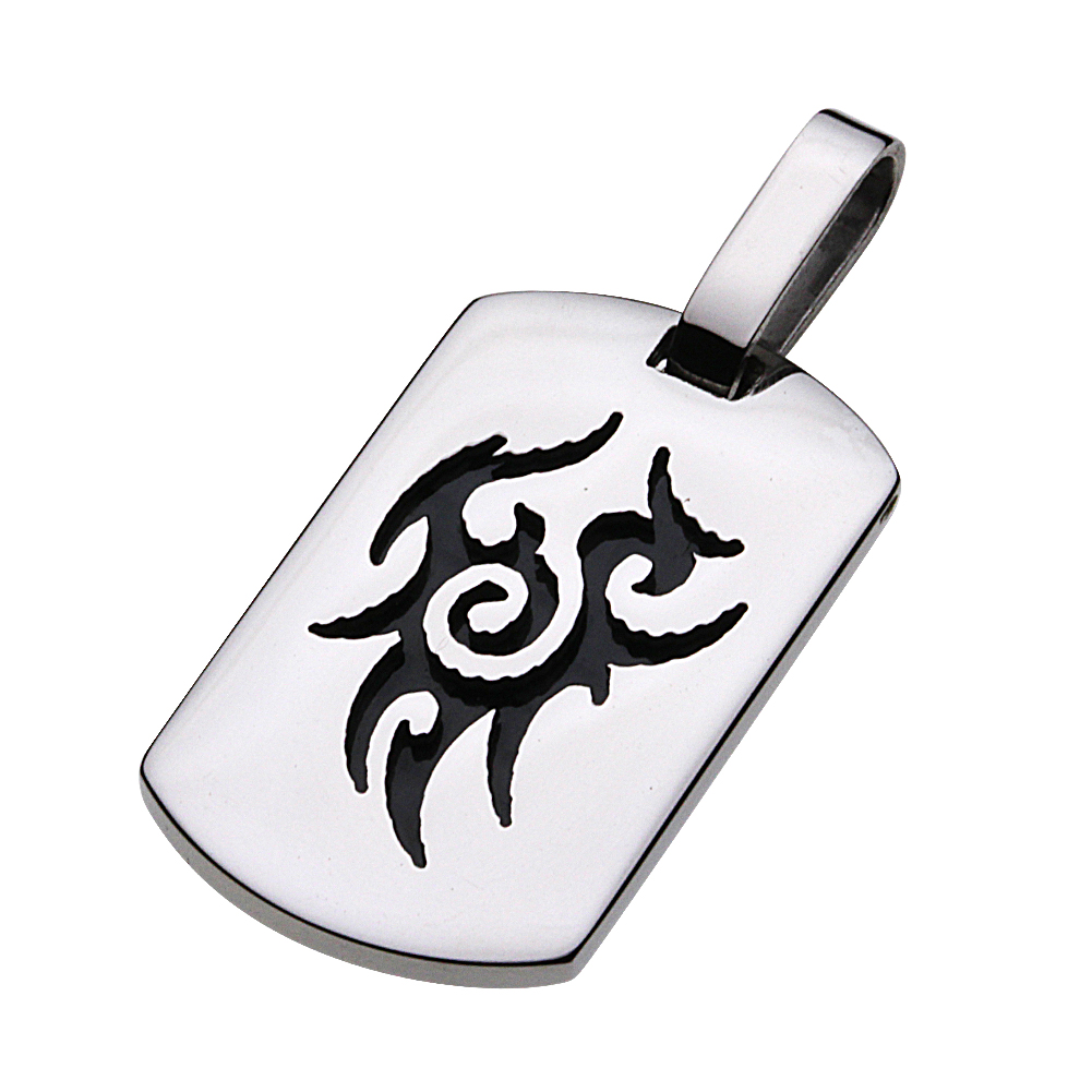 cenote p5016 【ステンレスアクセサリー】 トライバルカーボンペンダント