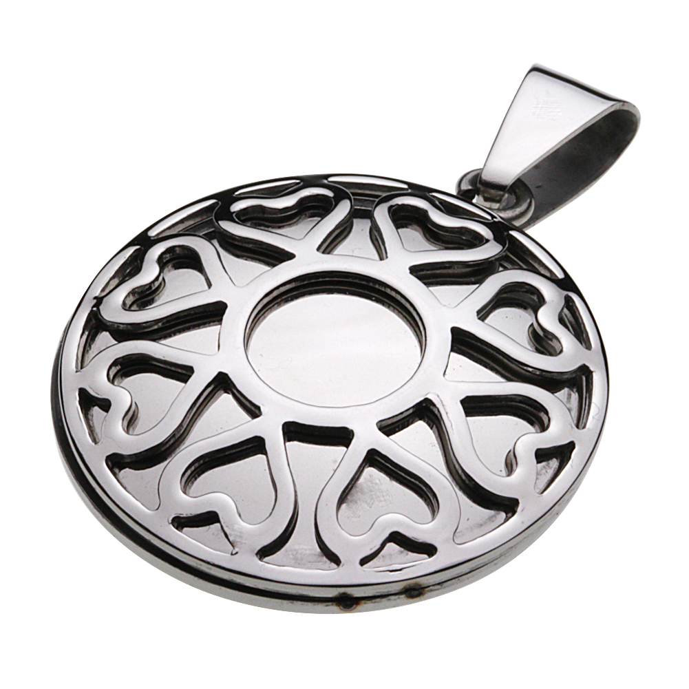 cenote p5025s 【ステンレスアクセサリー】 ハートペンダント シルバー