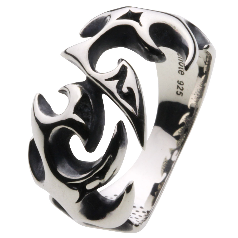 cenote r0256 【シルバーアクセサリー】 エッジトライバルリング