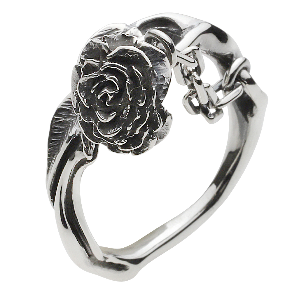 cenote r0475 【シルバーアクセサリー】 ローズチェーンリング