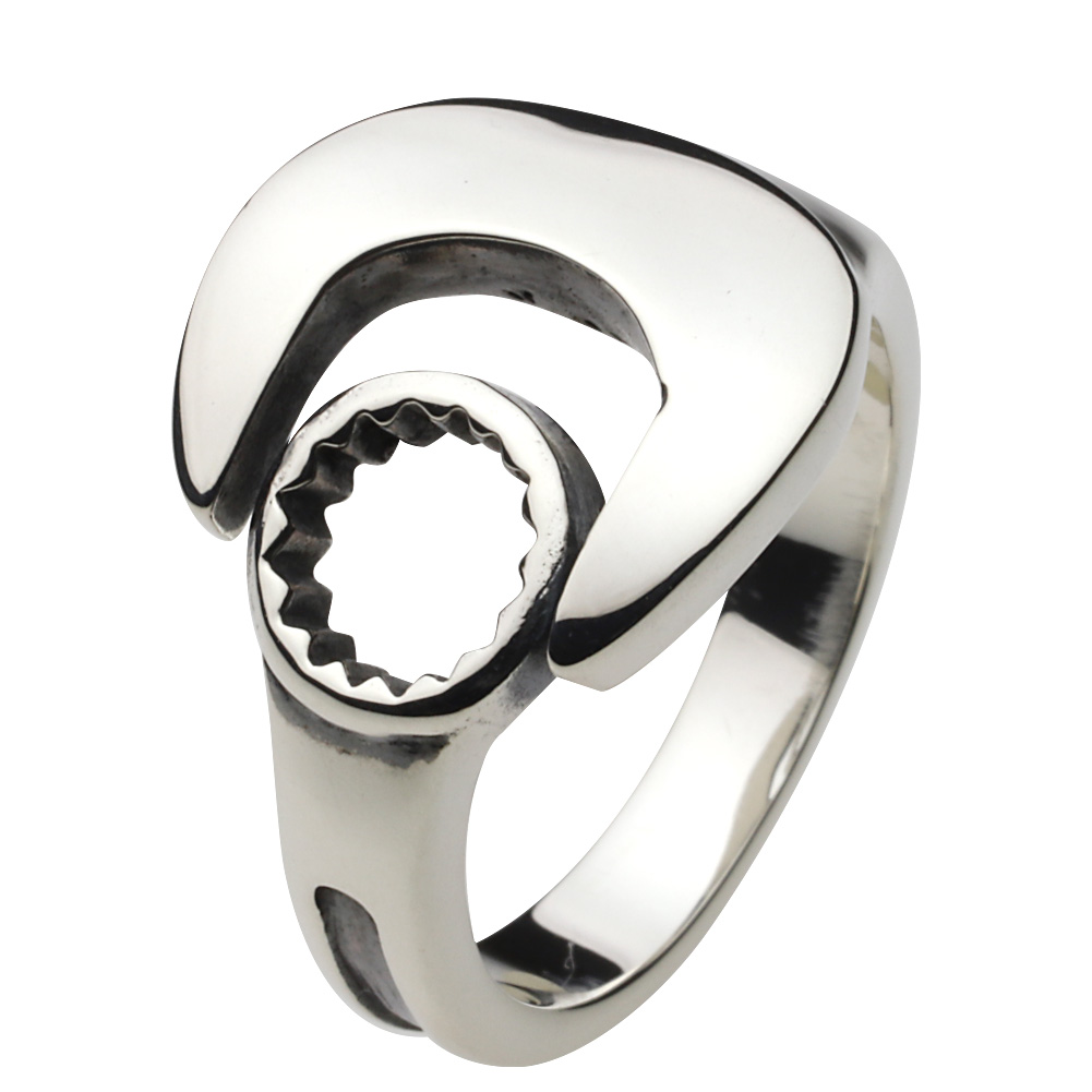 cenote r0481 【シルバーアクセサリー】 スパナ レンチ 工具 リング
