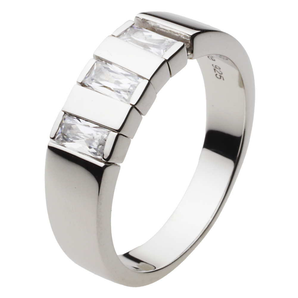 cenote r0483 【シルバーアクセサリー】 スクエアストーン リング ジルコニア