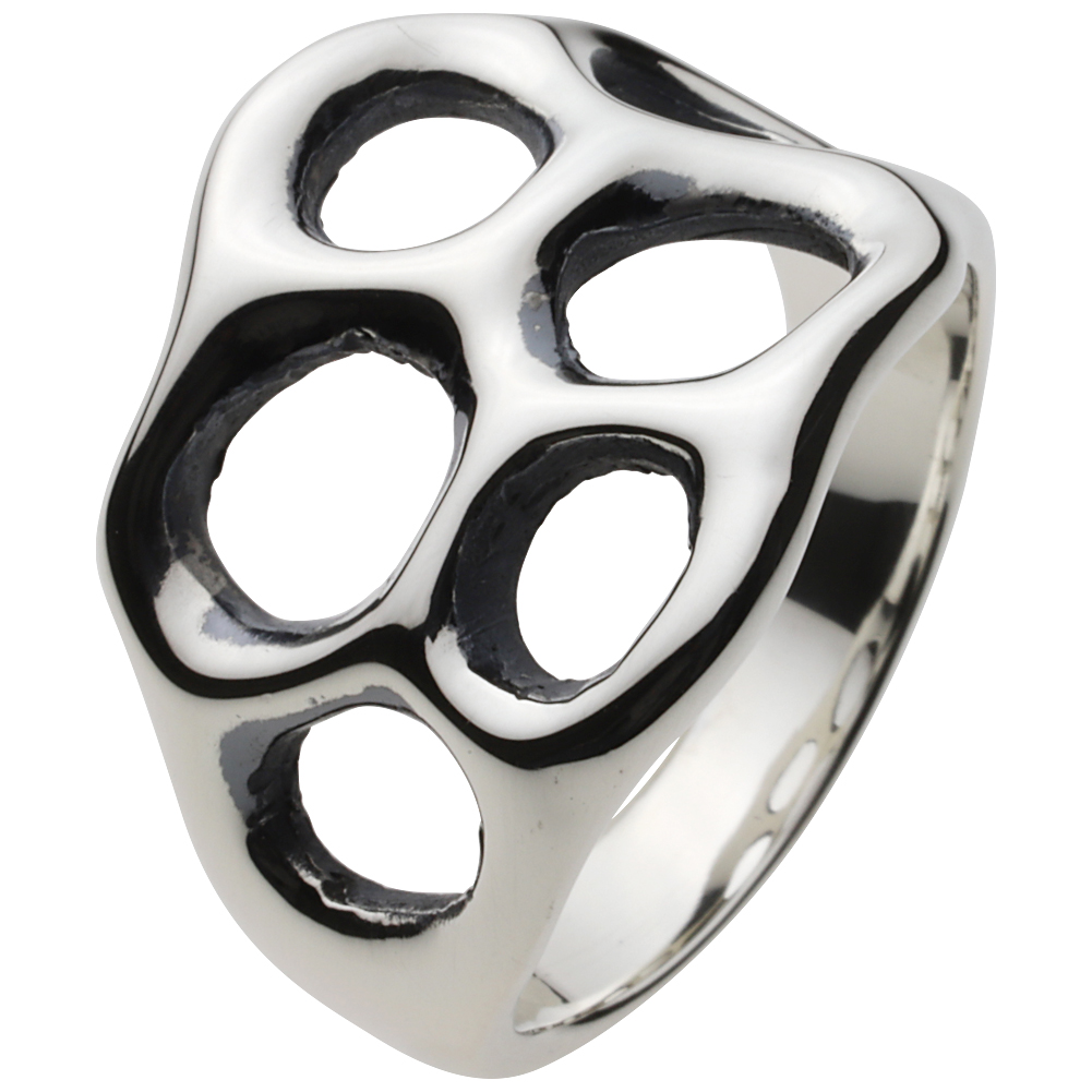 cenote r0508 【シルバーアクセサリー】マルチホール モダンアートリング
