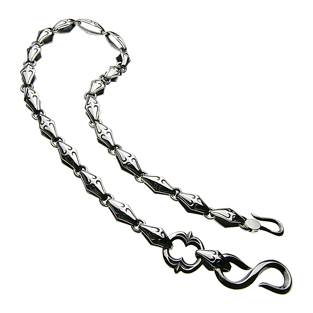 cenote s0111 【シルバーアクセサリー】 唐草シールドウォレットチェーン