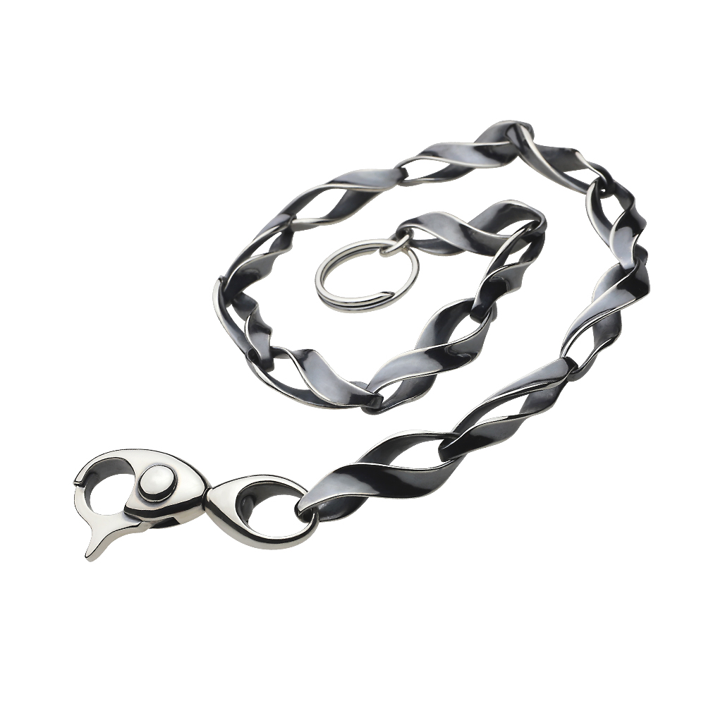cenote s0123 【シルバーアクセサリー】 スパイラルウォレットチェーン キーリング付き
