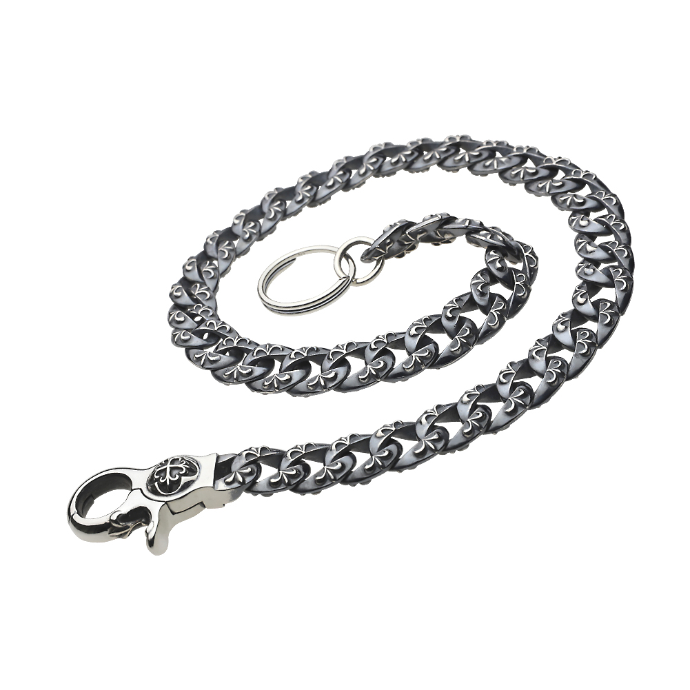 cenote s0126 【シルバーアクセサリー】 ゴシッククリップ キヘイウォレットチェーン キーリング付き