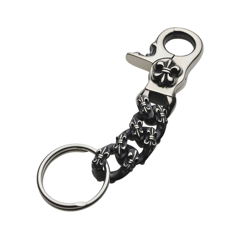 cenote s0213 【シルバーアクセサリー】 ユリキーチェーン キーリング付き