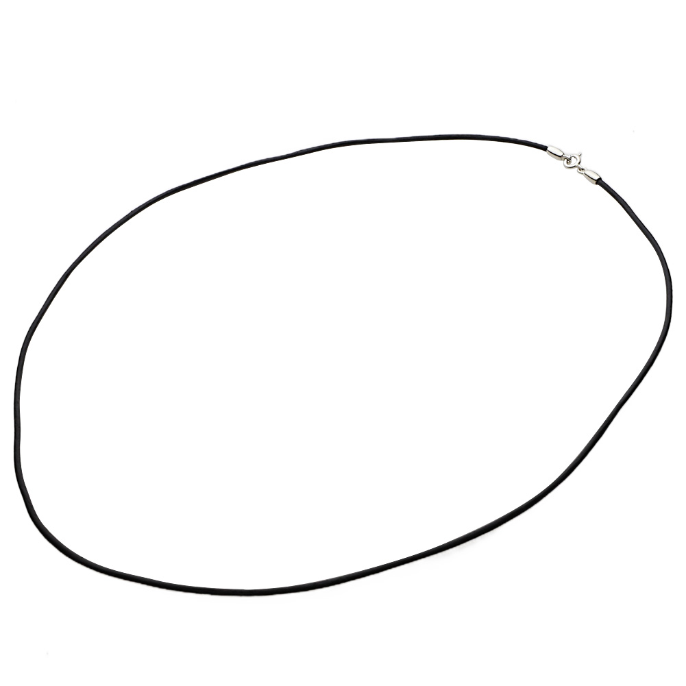 cenote s0725【レザーアクセサリー】 黒革紐 レザーネックレス シルバーフック