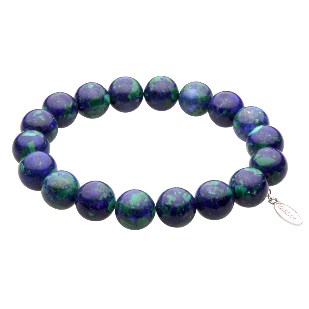 cenote t0412 【パワーストーン アクセサリー】 アズロマラカイト10mm玉ブレスレット