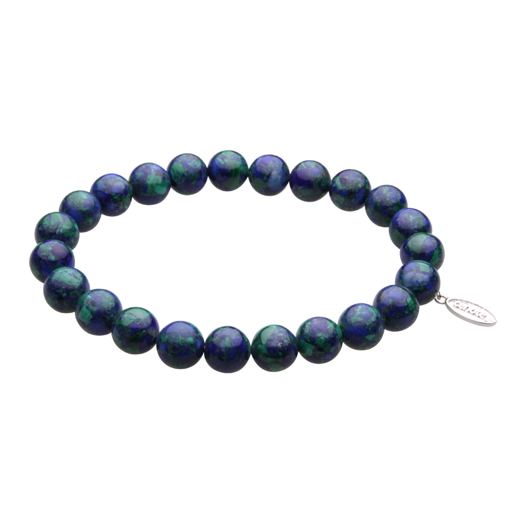 cenote t0611 【パワーストーン アクセサリー】 アズロマラカイト8mm玉ブレスレット