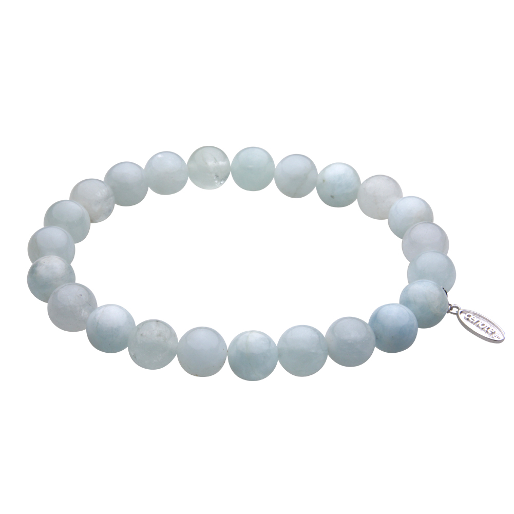cenote t0826 【パワーストーン アクセサリー】 アクアマリン8mm玉ブレスレット