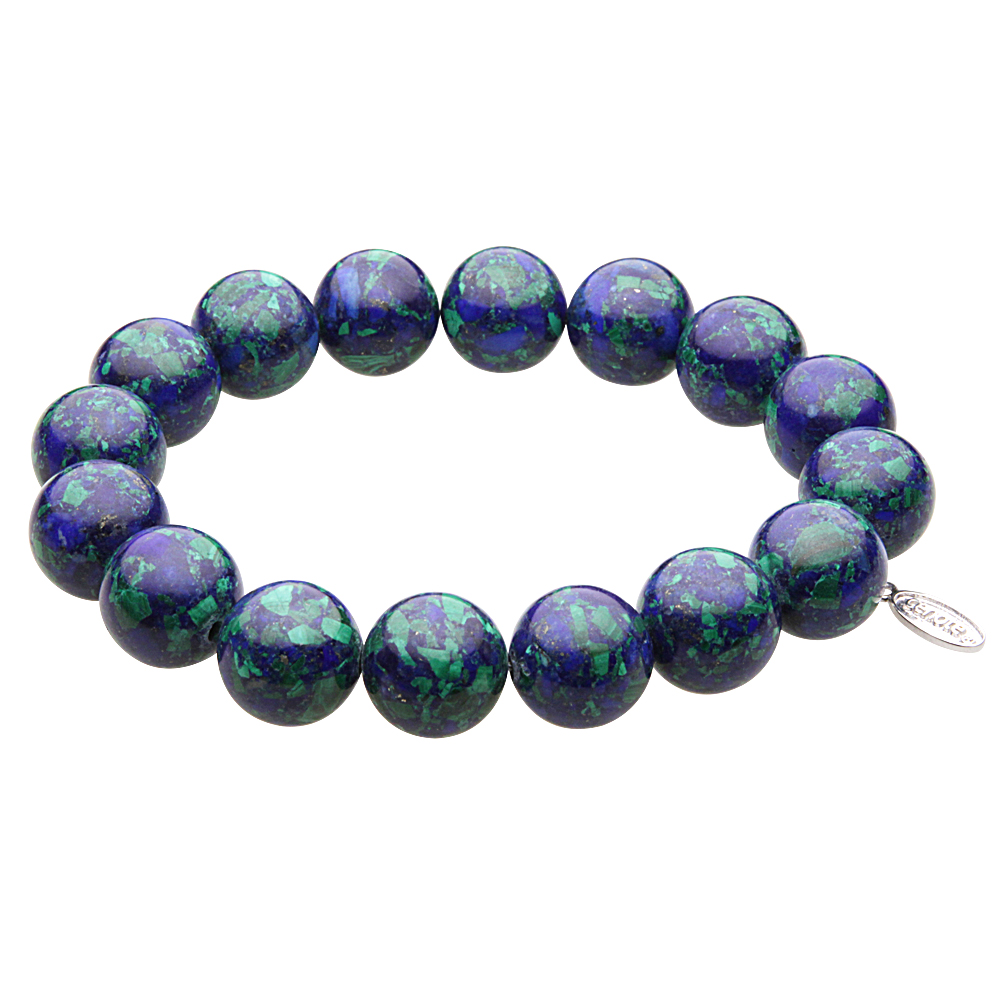cenote t1222 【パワーストーン アクセサリー】 アズロマラカイト12mm玉ブレスレット
