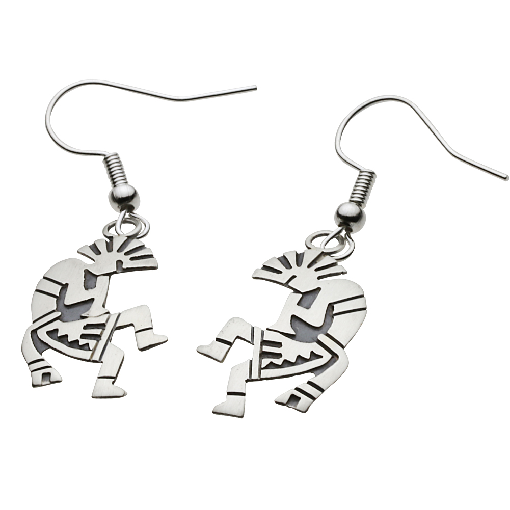 cenote u0004 【シルバーアクセサリー】 インディアンジュエリー ココペリ フックピアス 左右セット