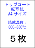 トップコート転写紙５枚セット