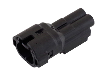 防水コネクタ（黒色）2極 メス