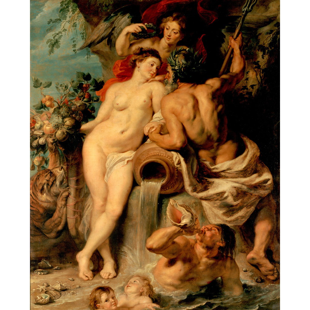 【オーダー油絵 】ピーテル・パウル・ルーベンス 大地と水の結合 【選べるサイズ／選べる額縁付】