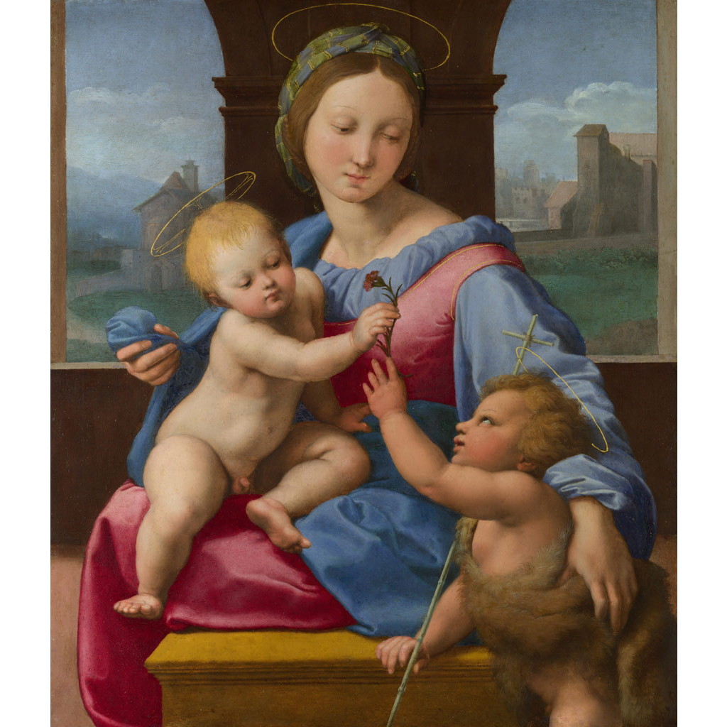 【オーダー油絵 】 ラファエロ・サンティ アルドブランディーニの聖母 【選べるサイズ／選べる額縁付】