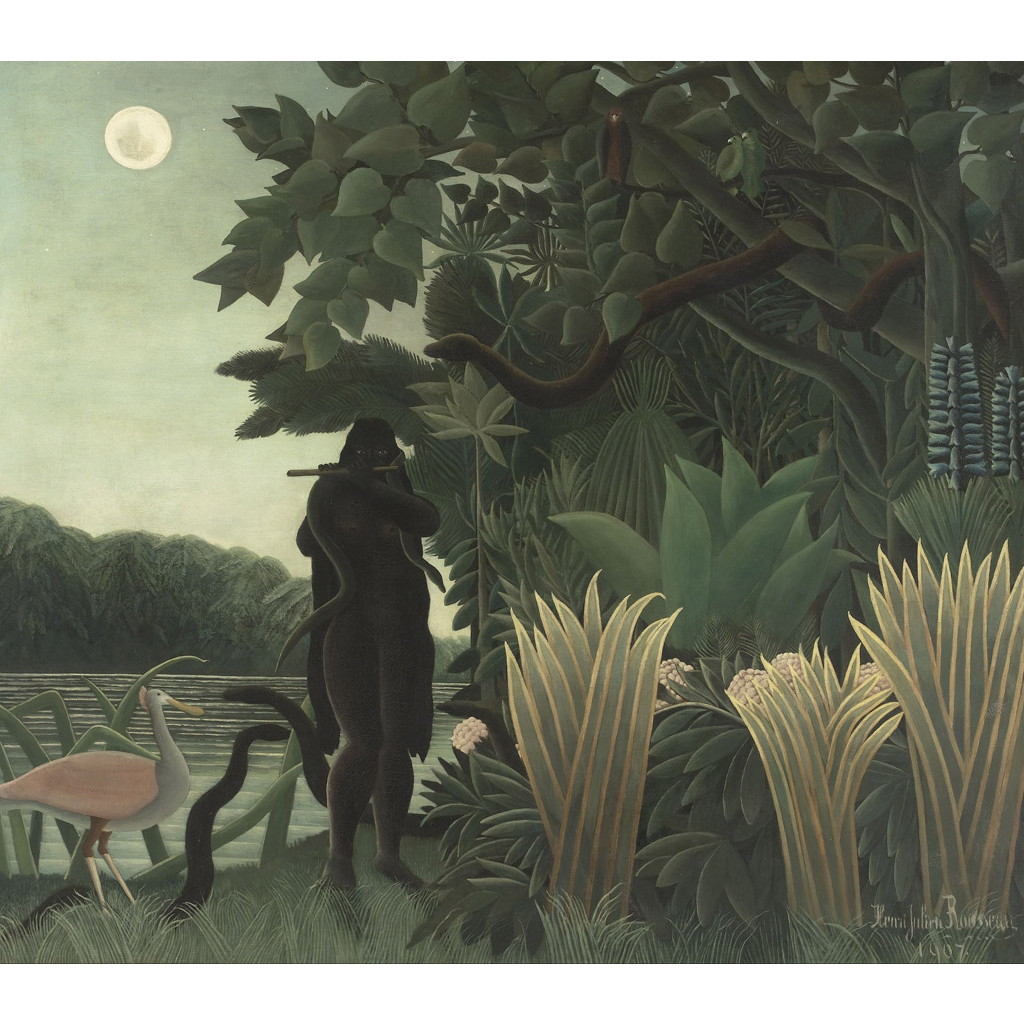 【オーダー油絵 】アンリ・ルソー 蛇使いの女 【選べるサイズ／選べる額縁付】