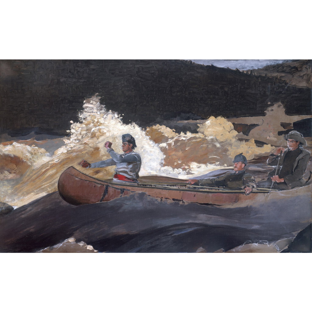 【オーダー油絵 】ウィンスロー・ホーマー サグネ川の急流渡り 【選べるサイズ／選べる額縁付】