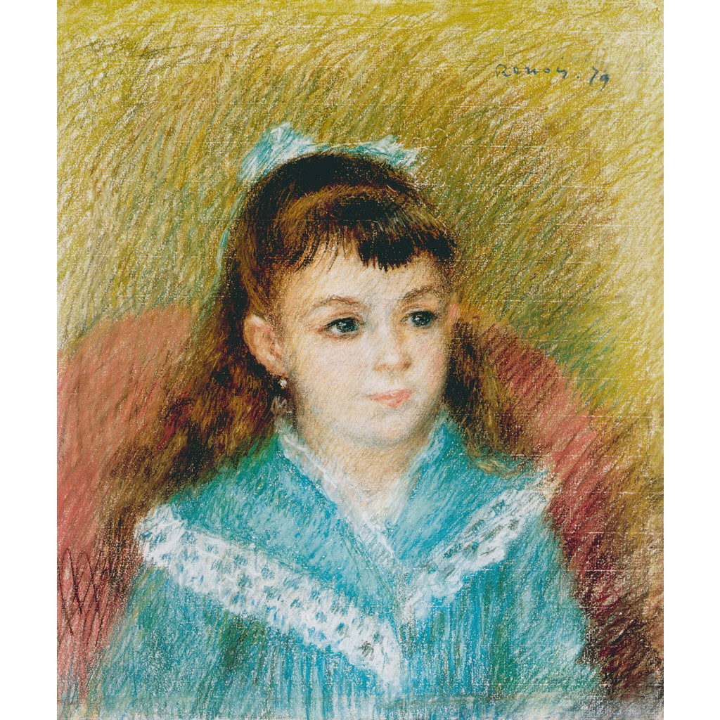 【オーダー油絵 】ピエール＝オーギュスト・ルノワール 少女の肖像 【選べるサイズ／選べる額縁付】