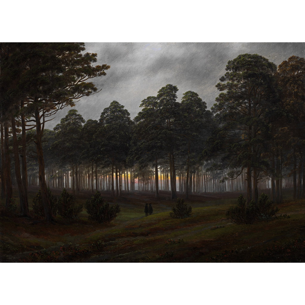 【オーダー油絵 】カスパー・ダーヴィト・フリードリヒ 夕方 【選べるサイズ／選べる額縁付】