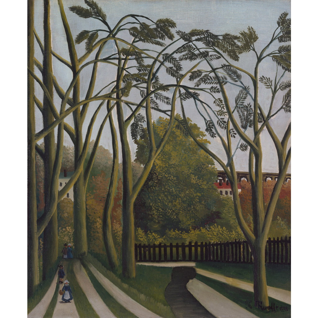 【オーダー油絵 】アンリ・ルソー ビセートル付近のビエーヴル川の堤 【選べるサイズ／選べる額縁付】