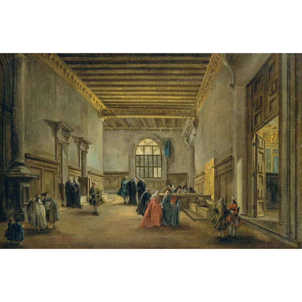 【オーダー油絵 】 フランチェスコ・グアルディ 大評議会室の副室 【選べるサイズ／選べる額縁付】