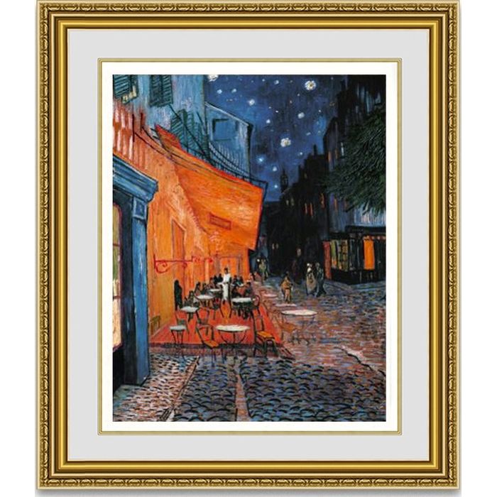【人気作品】ゴッホ 夜のカフェテラス 額縁付き