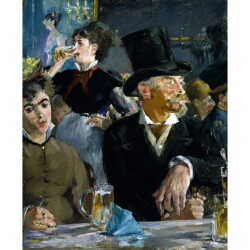 【オーダー油絵 】エドゥアール・マネ ビアホール 【選べるサイズ／選べる額縁付】
