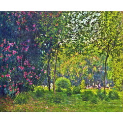 【オーダー油絵 】クロード・モネ モンソー公園 【選べるサイズ／選べる額縁付】