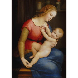 【オーダー油絵 】 ラファエロ・サンティ オルレアンの聖母子 【選べるサイズ／選べる額縁付】