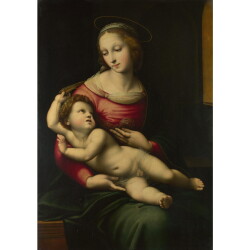 【オーダー油絵 】 ラファエロ・サンティ 聖母子 【選べるサイズ／選べる額縁付】
