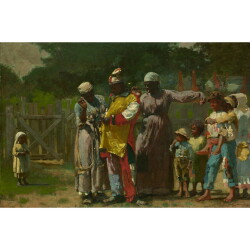 【オーダー油絵 】ウィンスロー・ホーマー 祭のための着替え 【選べるサイズ／選べる額縁付】