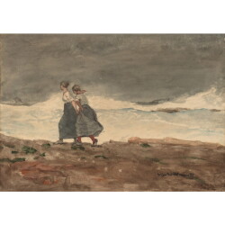 【オーダー油絵 】ウィンスロー・ホーマー 危険 【選べるサイズ／選べる額縁付】