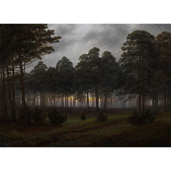 【オーダー油絵 】カスパー・ダーヴィト・フリードリヒ 夕方 【選べるサイズ／選べる額縁付】