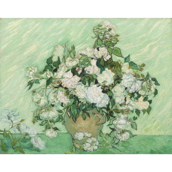  静物：バラのある花瓶