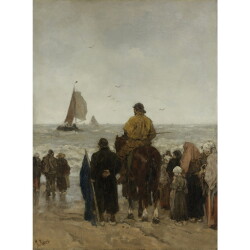 【オーダー油絵 】 ヤコブ・マリス ボートの到着 【選べるサイズ／選べる額縁付】