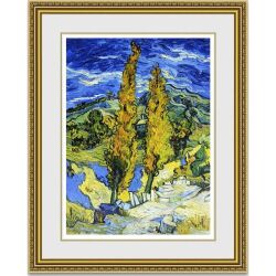 ゴッホ The Poplars at Saint-Remy 額縁付き